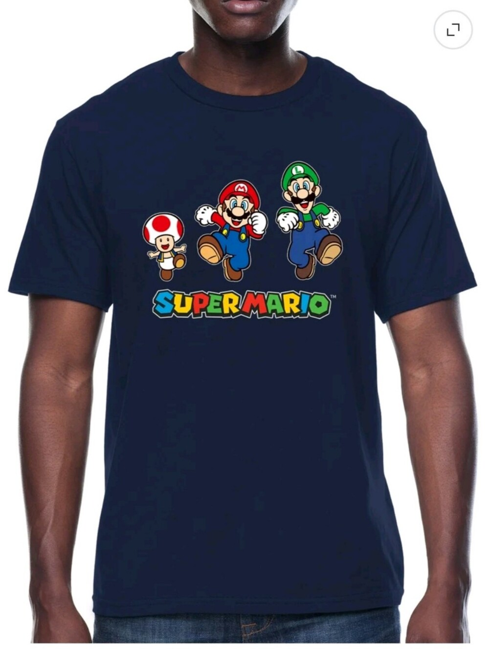 Super Mario Men's Graphic Crewneck Short Sleeve Tee